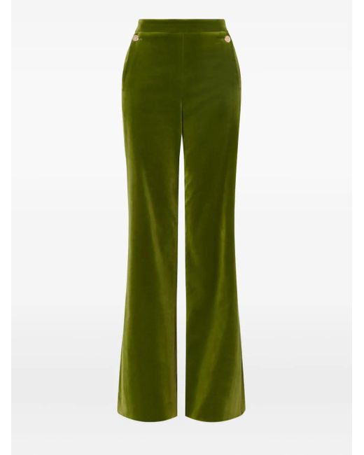 Temperley London Green Clove Velvet Trousers