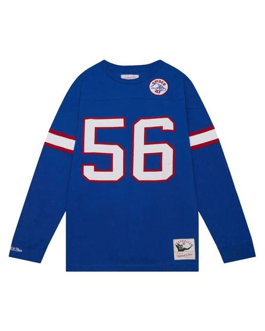 Mitchell & Ness Blue Maillot New York Giants 1985 Lawrence Taylor for men