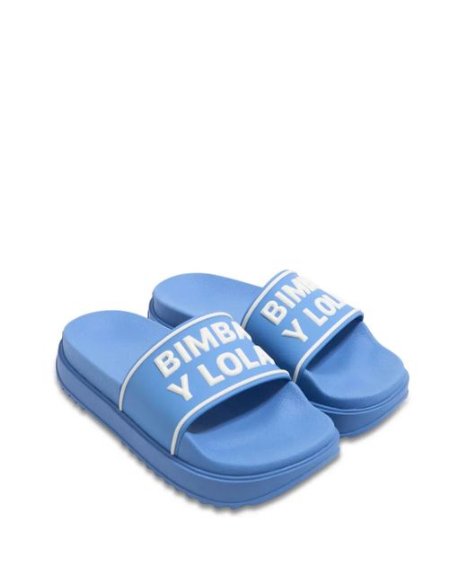 Bimba Y Lola Blue Platform Flip Flops