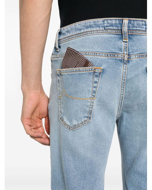 Jacob Cohen Schmale Cropped-Jeans in Blue für Herren