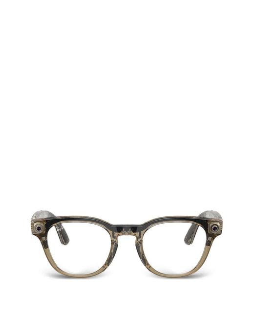 Ray-Ban Gray Meta Square-Frame Sunglasses