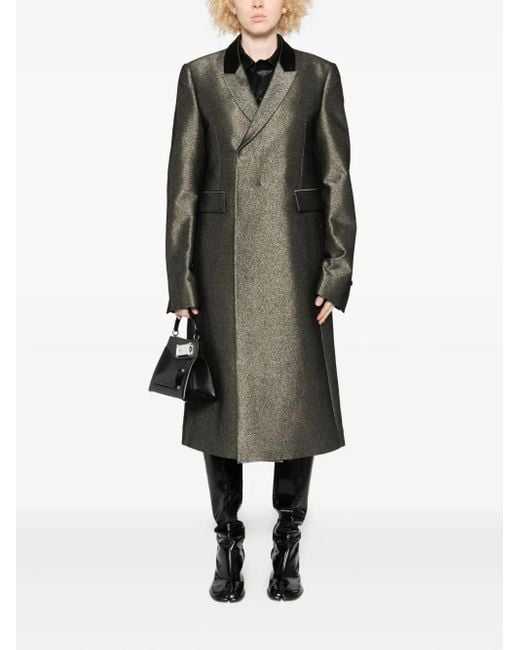 SAPIO Gray Metallic-Effect Coat