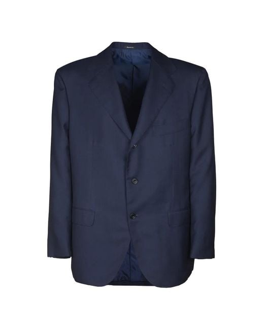 Sartorio Napoli Blue Flap Pocket Jacket for men