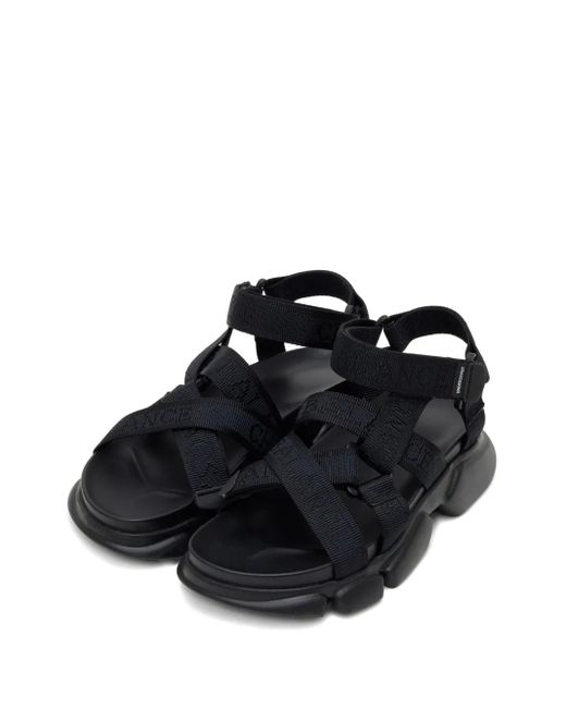 Undercover Black Cross-Strap Sandals