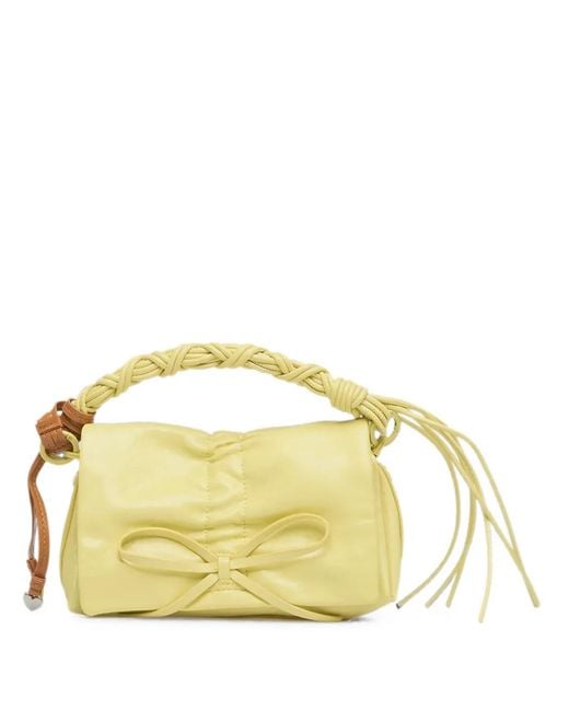 Desigual Metallic Small Braided-Handle Bow-Detail Handbag