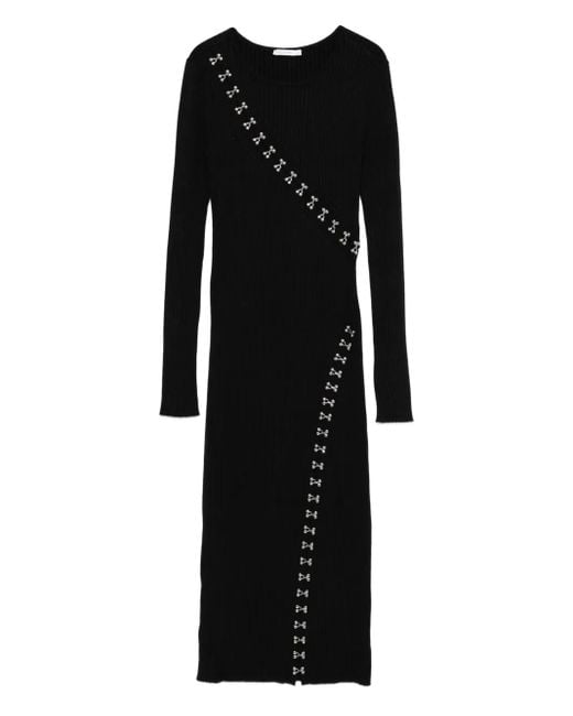 Robe En Maille À Coupe Mi-Longue Patrizia Pepe en coloris Black