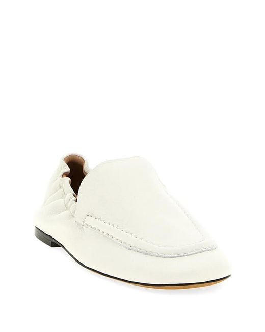 Odissi White Mocassins À Design Élastiqué