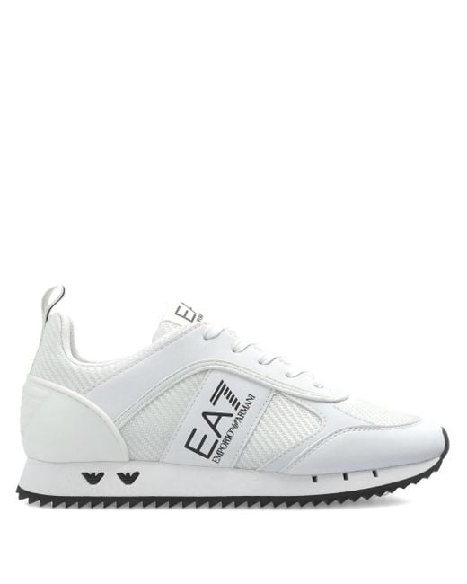 EA7 White Ea7 Logo-Detail Sneakers