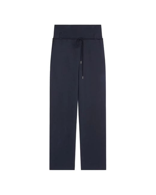 Dries Van Noten Blue Drawstring Cotton Sweatpants for men