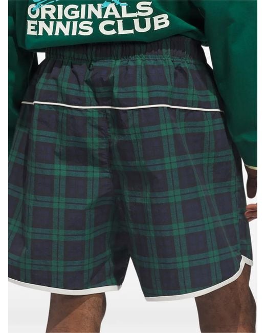 Adidas Green Plaid Track Shorts