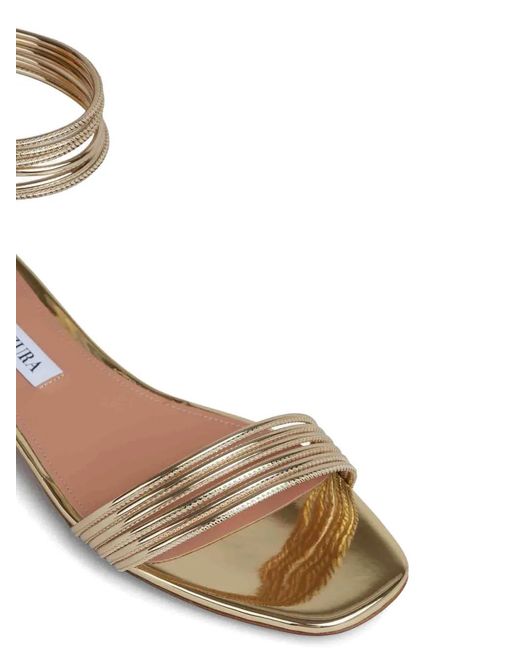 Aquazzura White Sway Sandals