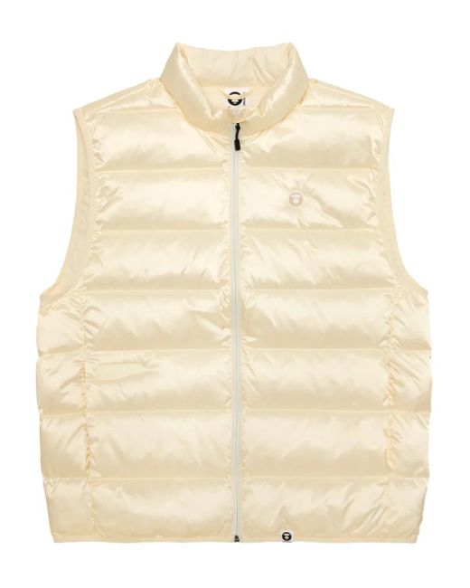 Chaleco acolchado con placa del logo Aape By A Bathing Ape de hombre de color Natural