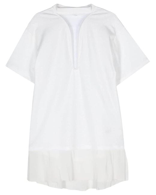 Victoria Beckham White Frame Cut-out T-shirt Dress