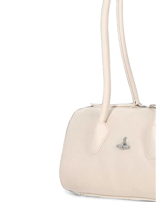 Vivienne Westwood Natural Polly Orb-Plaque Shoulder Bag