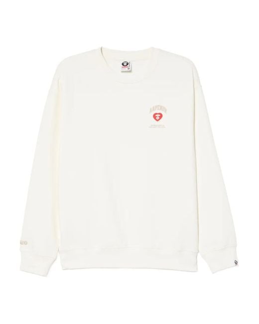 Aape By A Bathing Ape White Logo-Patched Sweatshirt for men