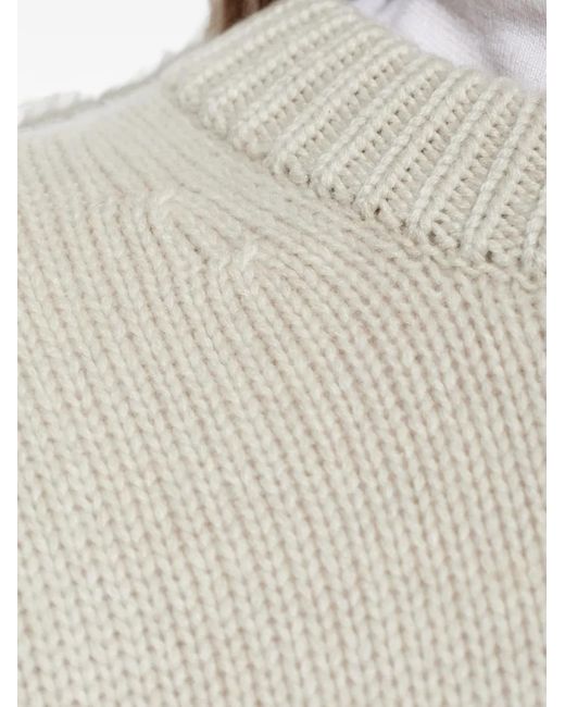 Lisa Yang White Renske Ribbed Sweater