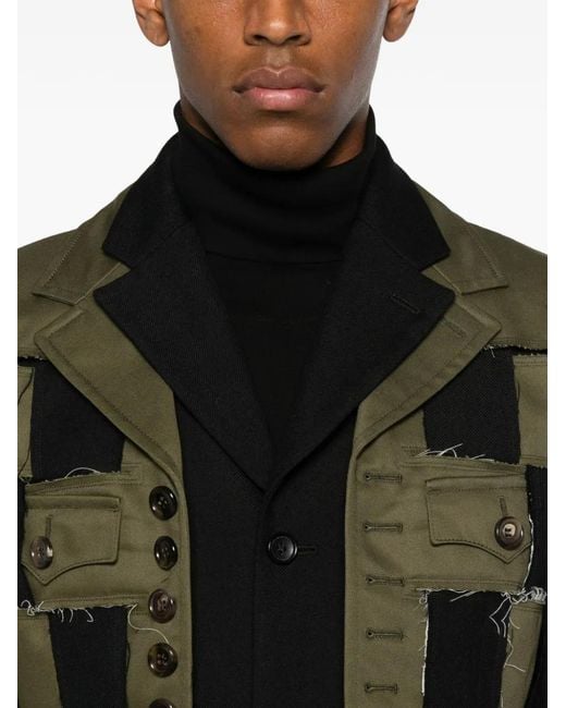 Comme des Garçons Gedeconstrueerd Legerjack in het Black voor heren