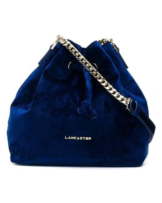 Petit sac seau en velours Lancaster en coloris Bleu | Lyst