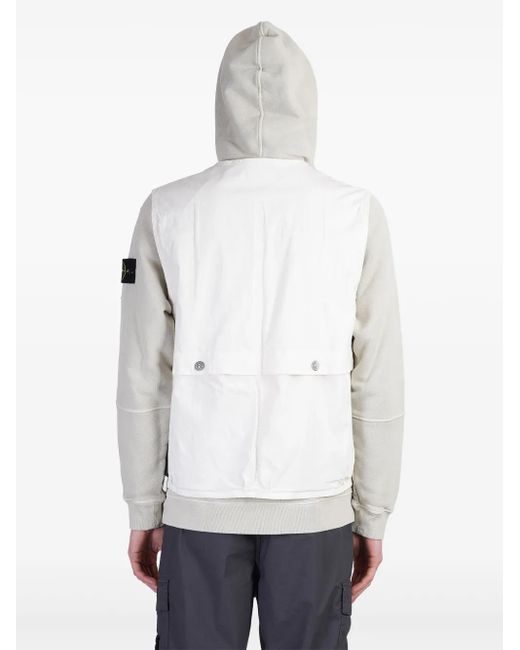Stone Island White Compass-Badge Vest for men