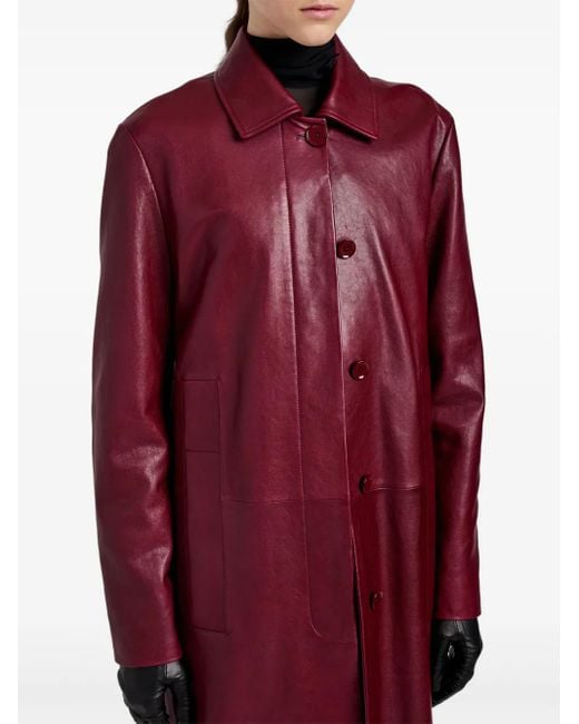 Proenza Schouler Red Leather Coat