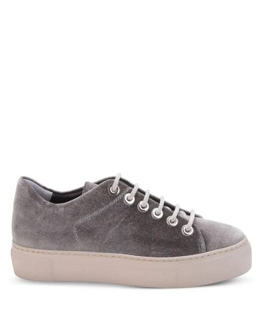 Agl Attilio Giusti Leombruni Brown Vananda Velvet Sneakers