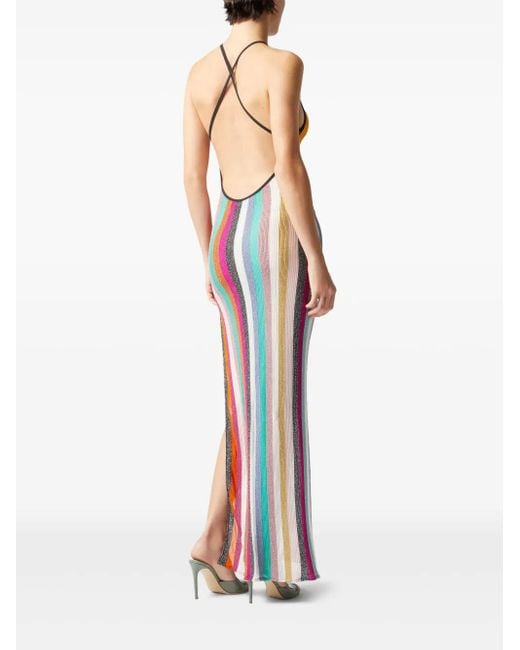 Missoni ストライプ マキシドレス White