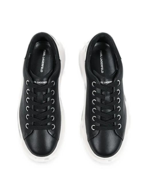 Karl Lagerfeld Black Kore Logo-Plaque Chunky Sneakers