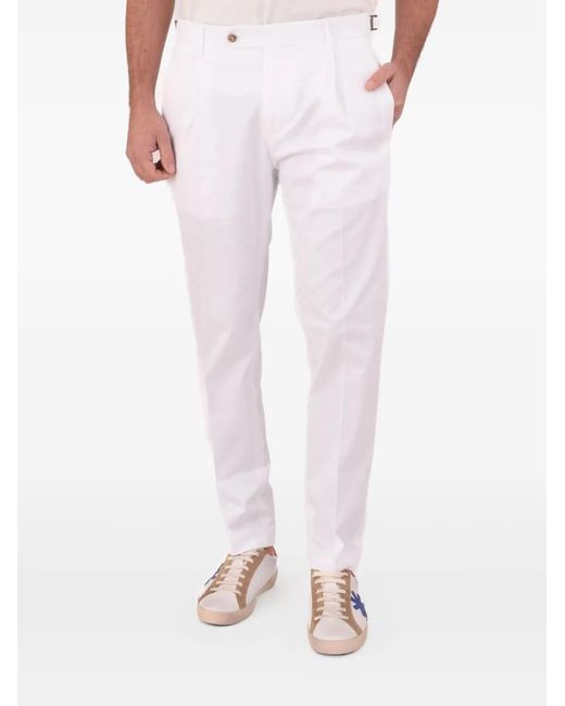 Berwich Pink Pleated-Pocket Trousers for men