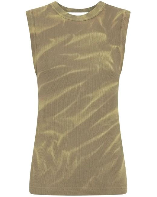 Top Sunfade Con Stampa di Dion Lee in Green