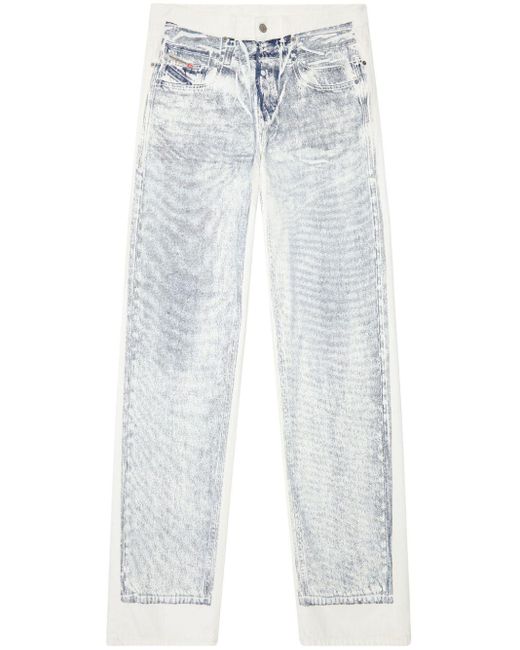 DIESEL Halbhohe 2001 D-Marcro Straight-Leg-Jeans in White für Herren