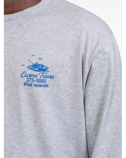 Carne Bollente Gray T-Shirt "World Tour" À Manches Longues