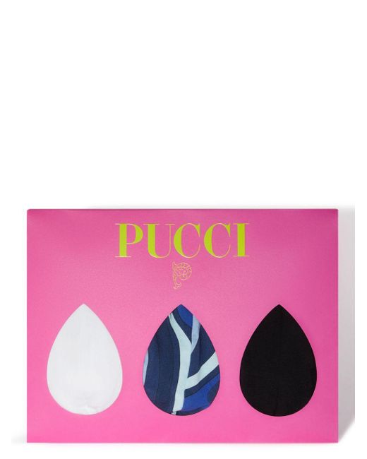 Emilio Pucci Black Logo-waistband Briefs (pack Of Three) for men
