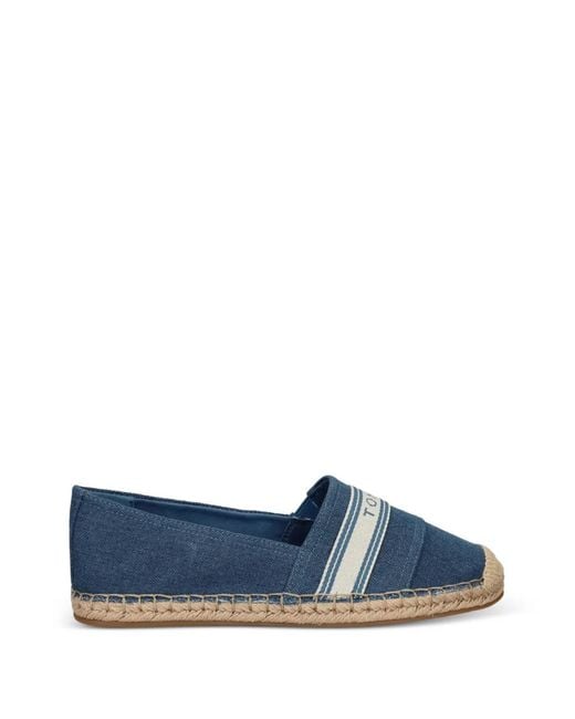 Tommy Hilfiger Blue Logo-Tape Denim Espadrilles
