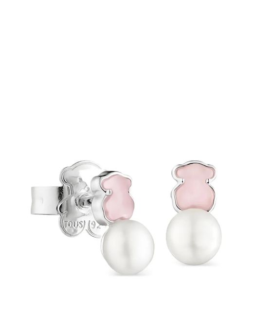 Pendientes Con Perla Tous de color White