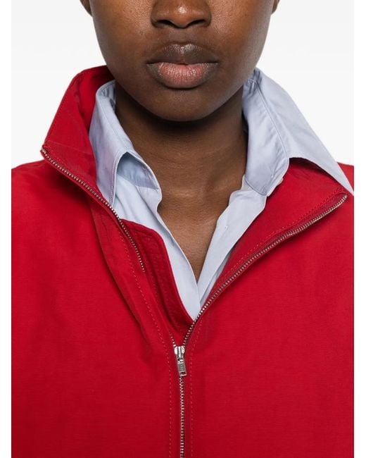 LAMRONS Red Zip-Up Bomber Jacket