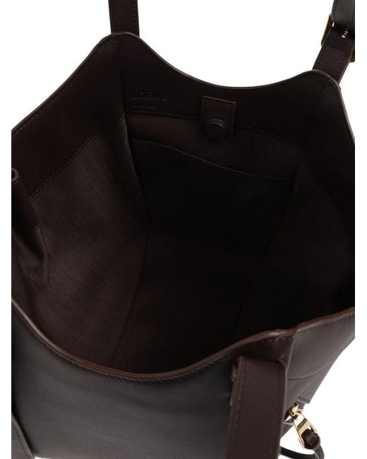 Loewe Black Hammock Flip Leather Tote Bag