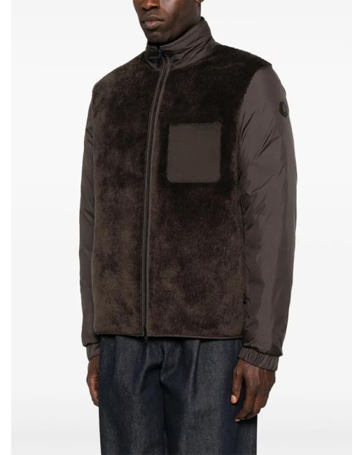 Moncler Brown Livra Logo-Patch Jacket for men