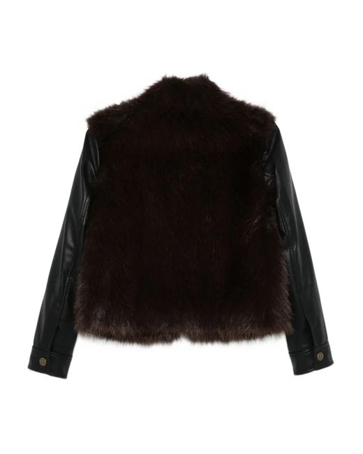 Twinset Black Panelled-Design Long-Sleeve Jacket