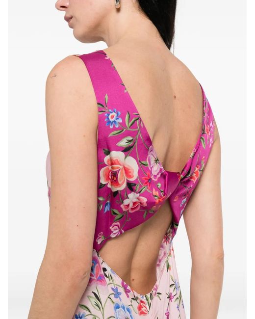 Liu Jo Pink Long Flowery Dress