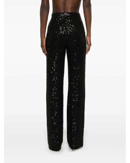 Nissa Black Sequined Trousers