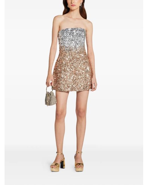 retroféte Gray Two-Tone Mini Dress