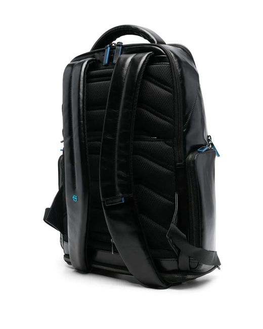 Piquadro Black Personalizable Backpack for men
