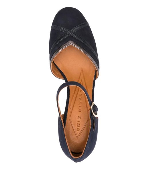 Chie Mihara Blue 80Mm Ankle-Strap Block-Heel Pumps