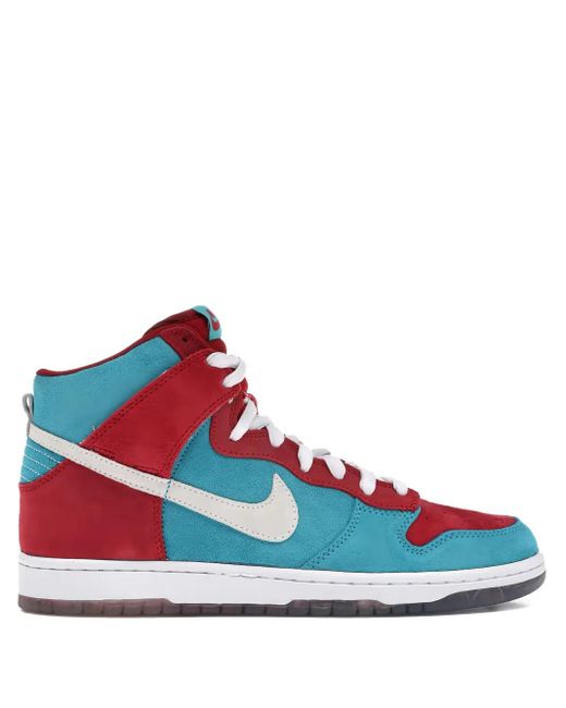 Nike Blue Dunk High Premium Sb High-Top Suede Sneakers for men