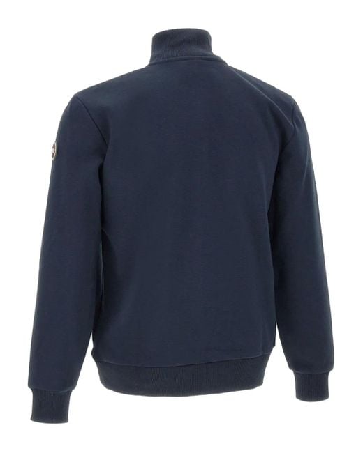 Colmar Blue Half-Zip Logo-Patch Sweatshirt for men