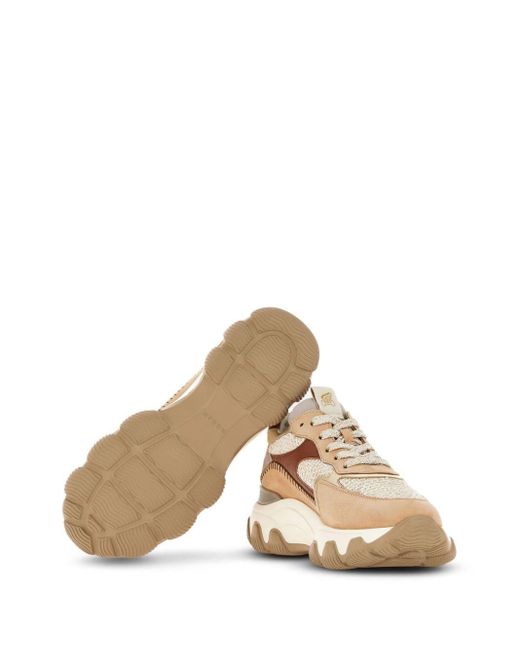 Hogan Natural Hyperactive Panelled Suede Sneakers