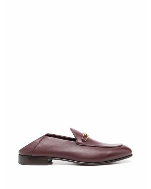 Ferragamo Brown Melbourne Gancini-Buckle Loafers for men