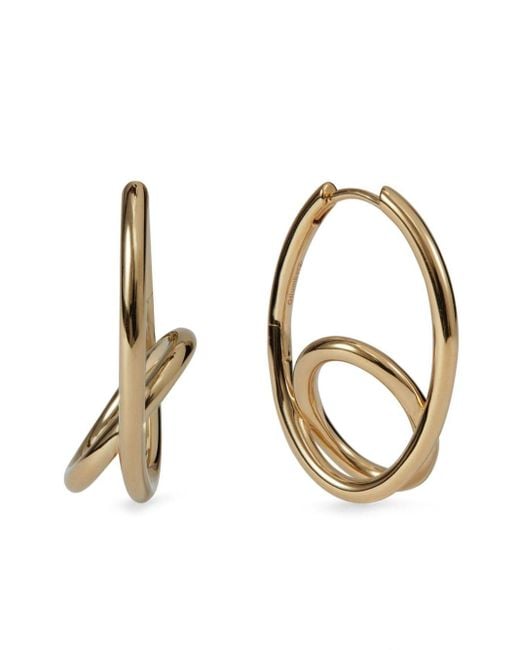 Otiumberg Metallic Spiralis Sculpted Hoop Earrings