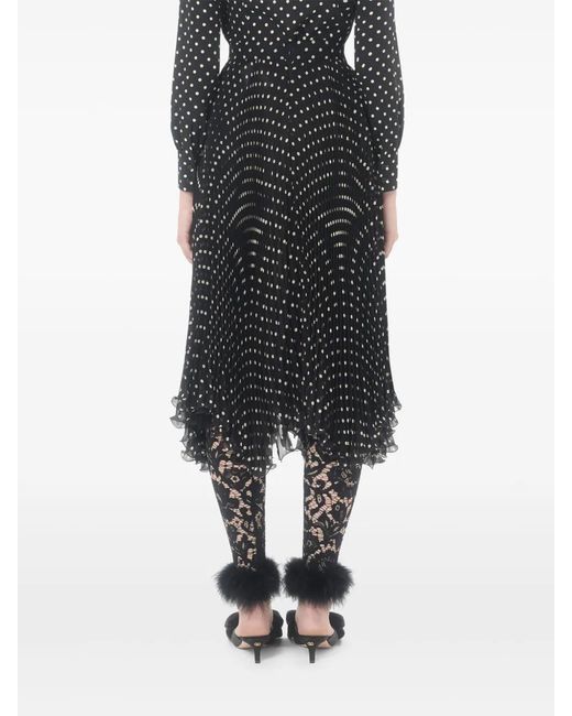Valentino Garavani Black Asymmetrical Plusdepois Midi Skirt