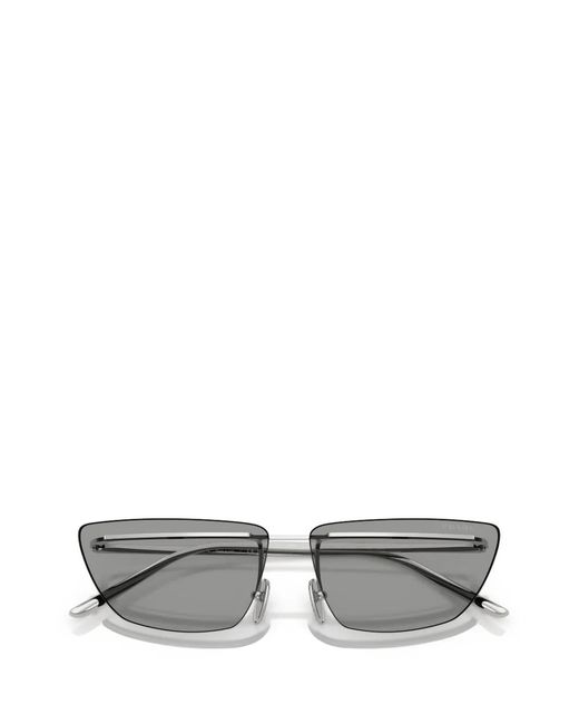 Prada Gray Rimless Sunglasses